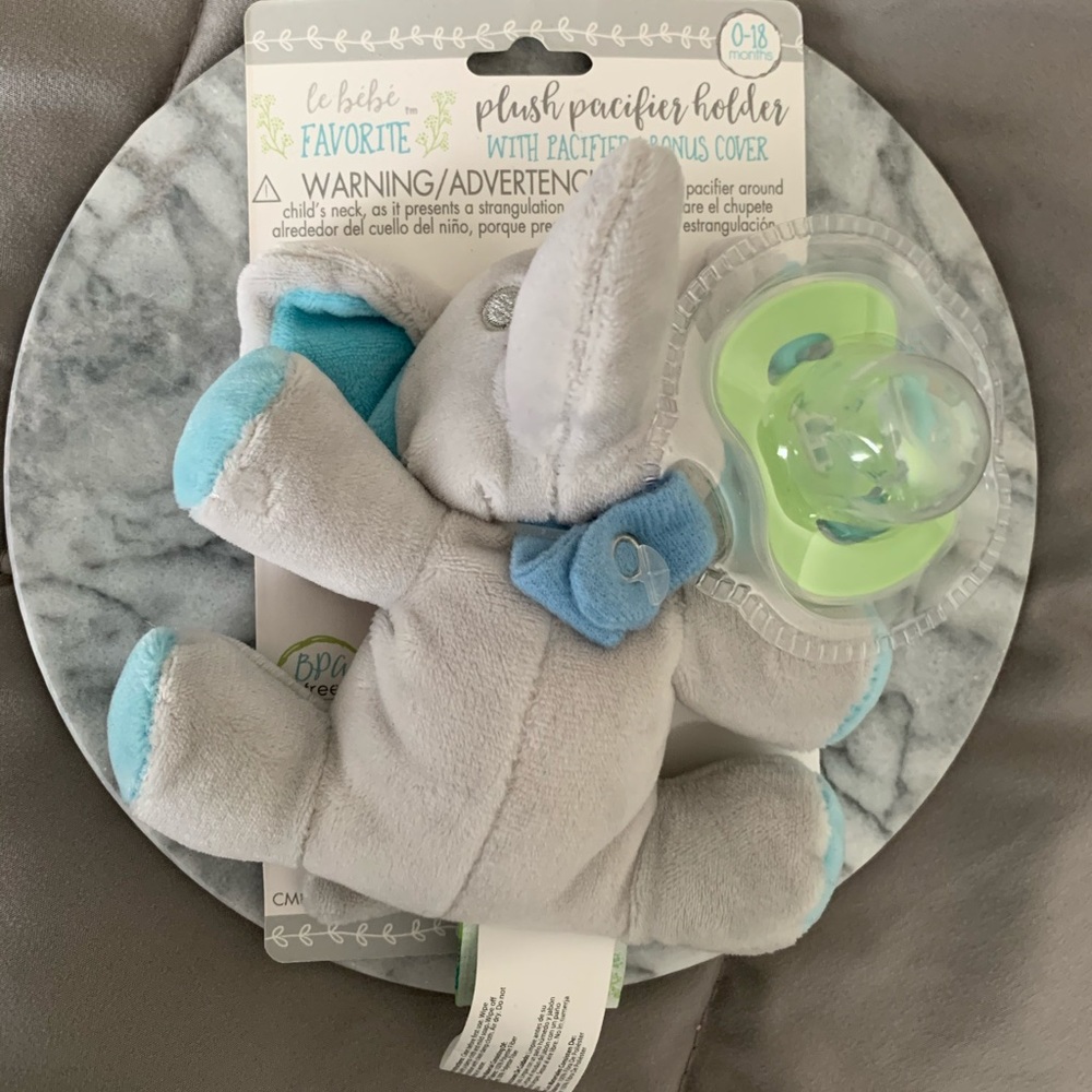 Le Bebe Pacifier holder with pacifier-MUST BUNDLE